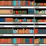 **

> Clear website structure visualized as a well-organized bookshelf, books categorized by genre, author, or subject, representing keyword clusters. Focus on the "pyramid of relevance" concept with general topics at the top and specific subtopics at the bottom. Internal linking arrows connecting related sections.

**
