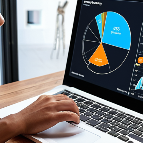 **Data-Driven Marketing:** "Modern marketer analyzing real-time data dashboards, visualizing customer behavior insights, AI automation, increasing webshop conversion rate by 30%, real-time analytics, and AI-driven predictions."